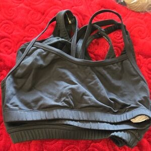 Bundle Of 3 Black Dance Sports Bras, Adult SMALL, MOTIONWEAR and VARSITY SPIRIT